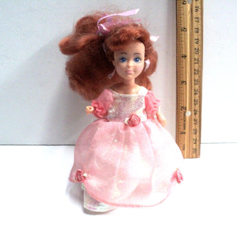 Princess Magic Touch Coleco Doll 1987 Pink Dress 5" Red Hair No Accessories